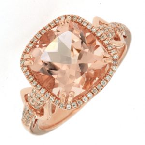 MORGANITE & DIAMOND RING