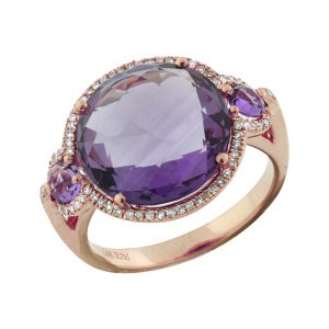 AMETHYST & DIAMOND RING