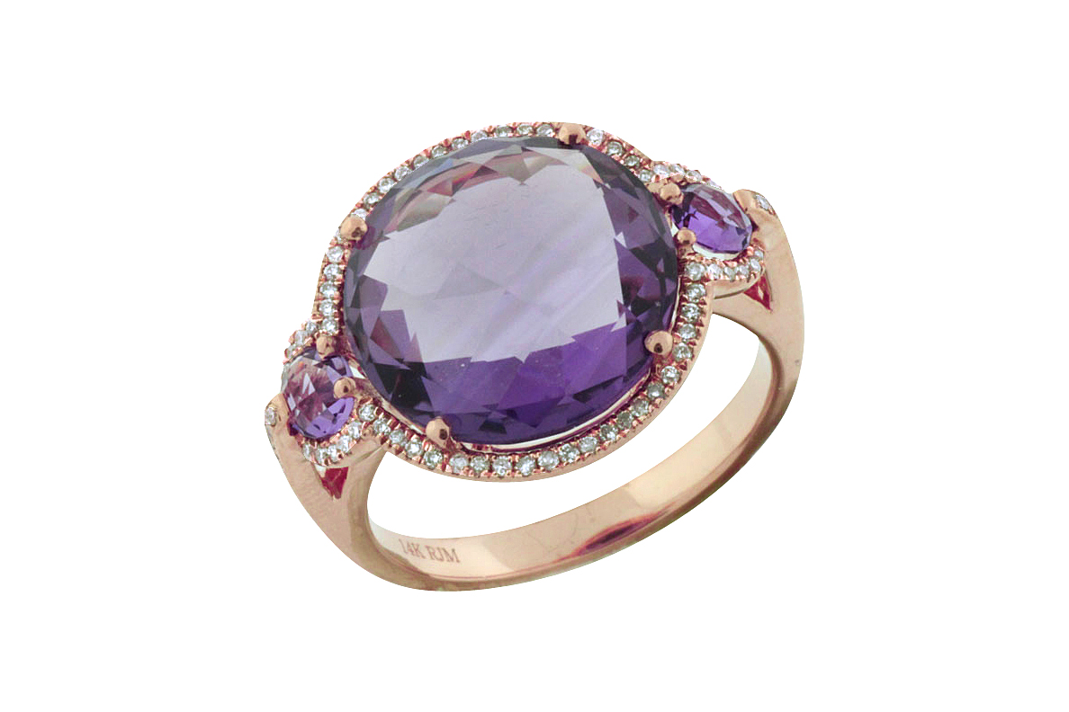 AMETHYST & DIAMOND RING