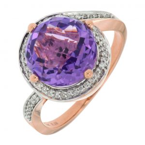 AMETHYST & DIAMOND RING