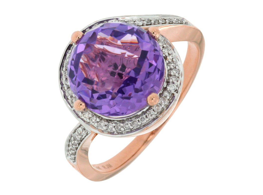 AMETHYST & DIAMOND RING