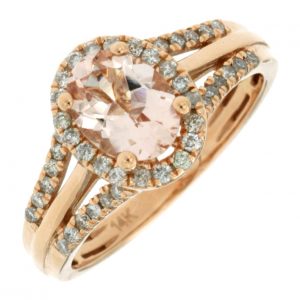 MORGANITE & DIAMOND RING