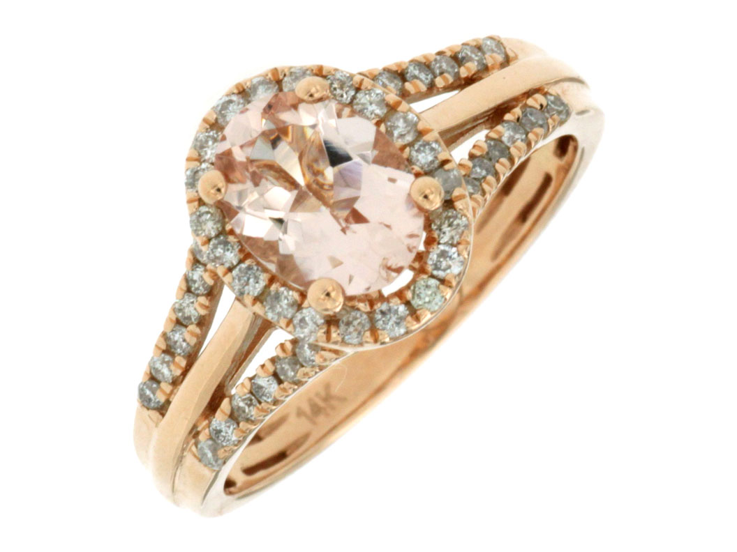 MORGANITE & DIAMOND RING