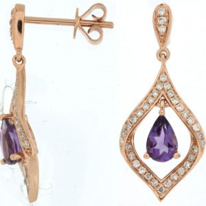 AMETHYST & DIAMOND EARRING
