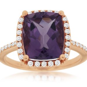AMETHYST & DIAMOND RING