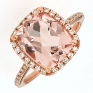 MORGANITE & DIAMOND RING
