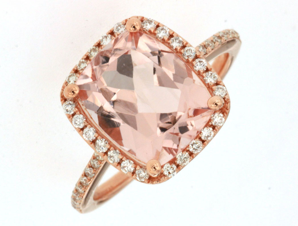 MORGANITE & DIAMOND RING