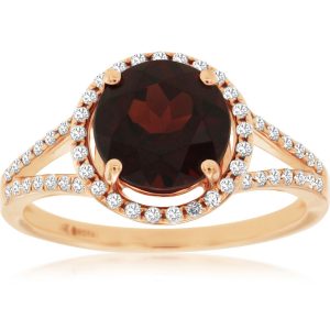 GARNET & DIAMOND RING