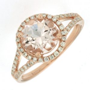 MORGANITE & DIAMOND RING