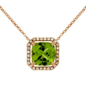 PERIDOT & DIAMOND NECKLACE