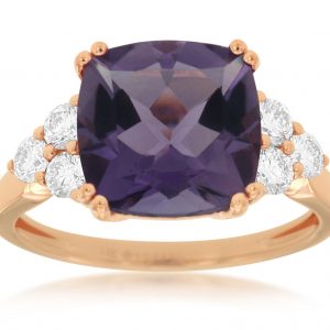 AMETHYST & DIAMOND RING