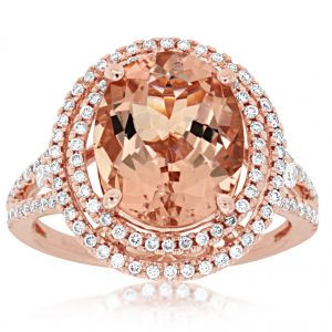 MORGANITE & DIAMOND RING