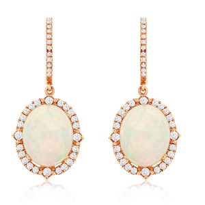 OPAL & DIAMOND EARRING