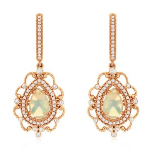 OPAL & DIAMOND EARRING