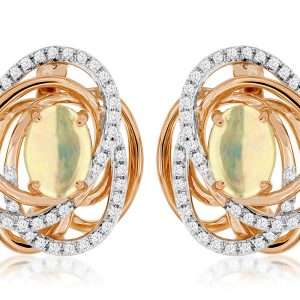 OPAL & DIAMOND EARRING