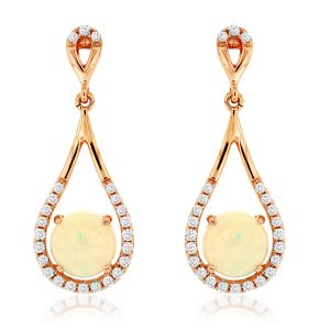 OPAL & DIAMOND EARRING