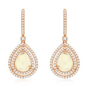 OPAL & DIAMOND EARRING