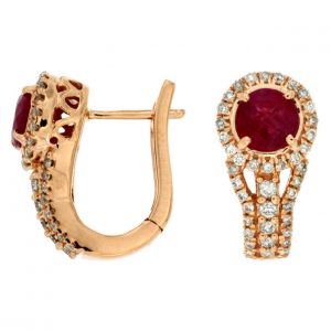 RUBY & DIAMOND EARRING