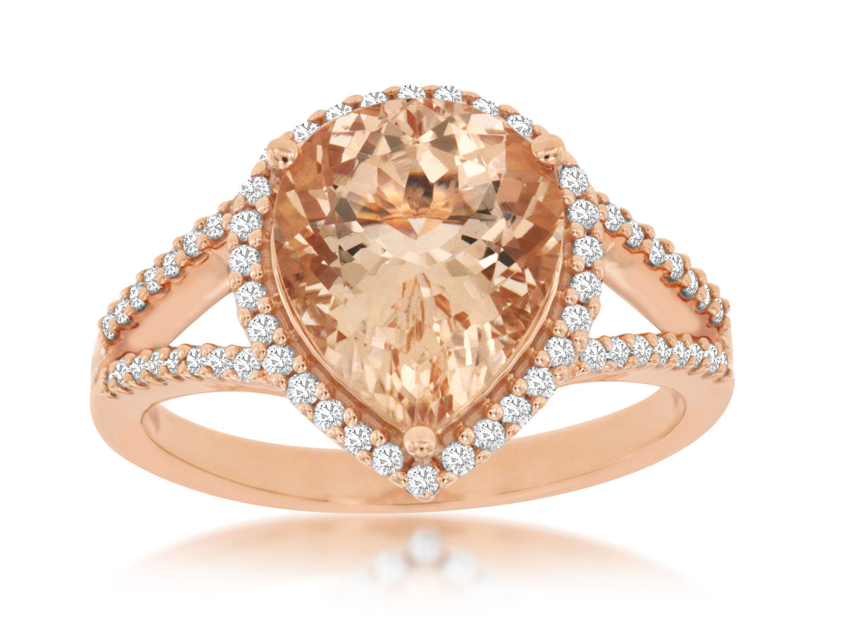 MORGANITE & DIAMOND RING