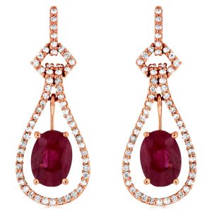 RUBY & DIAMOND EARRING