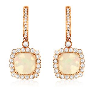 OPAL & DIAMOND EARRING