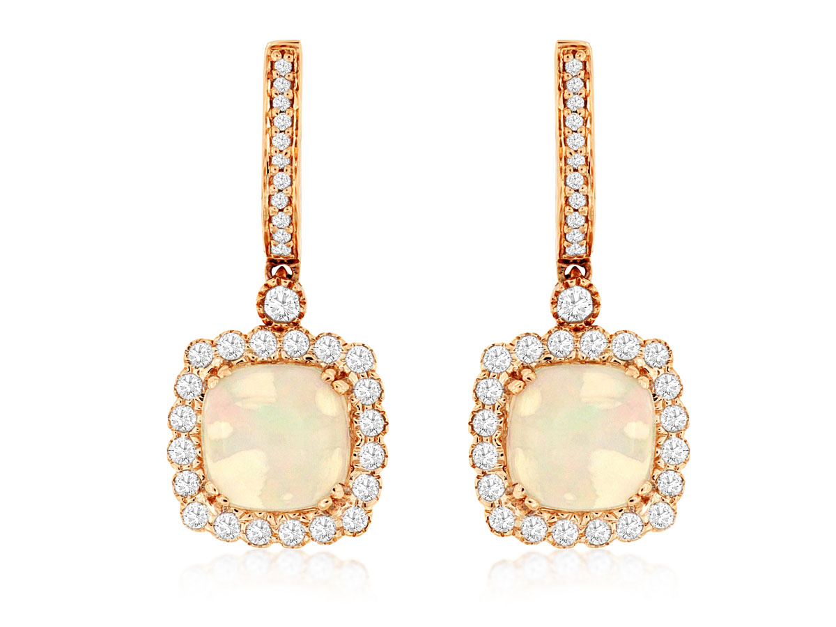 OPAL & DIAMOND EARRING