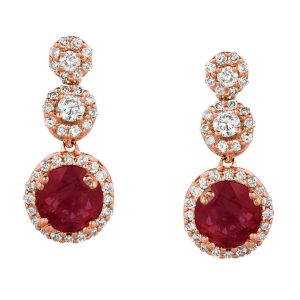 RUBY & DIAMOND EARRING