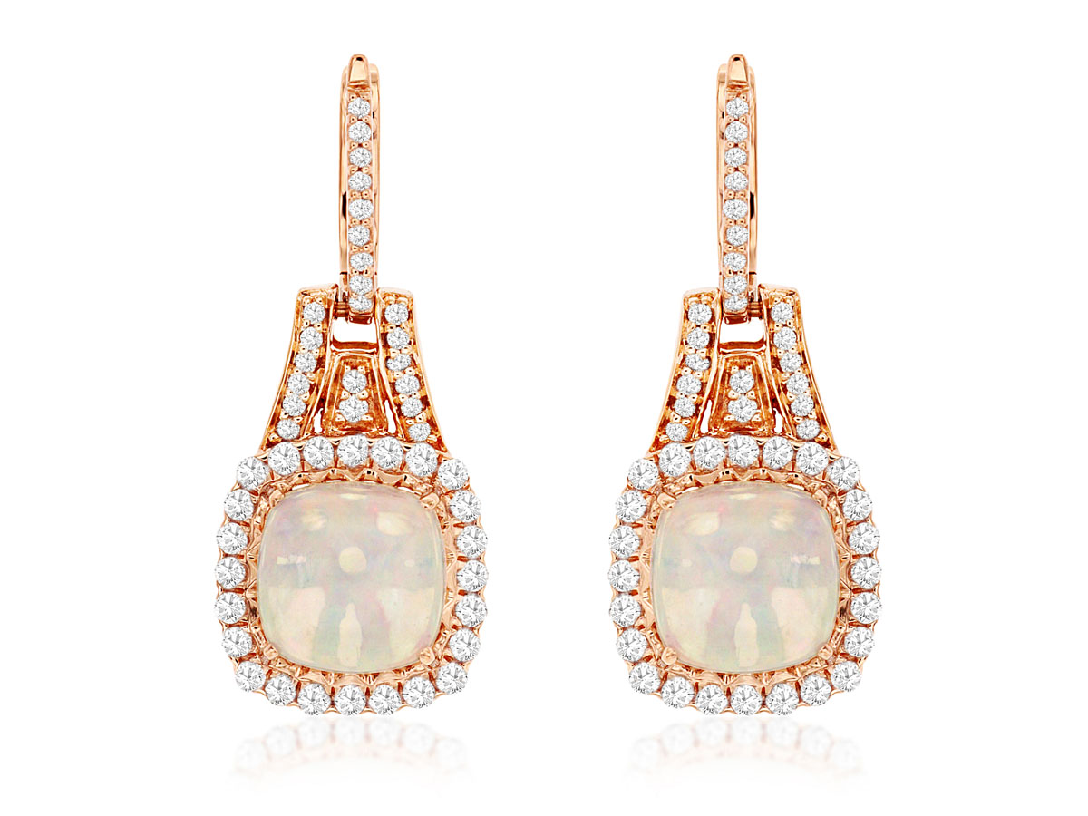 OPAL & DIAMOND EARRING
