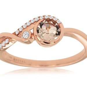 MORGANITE & DIAMOND RING