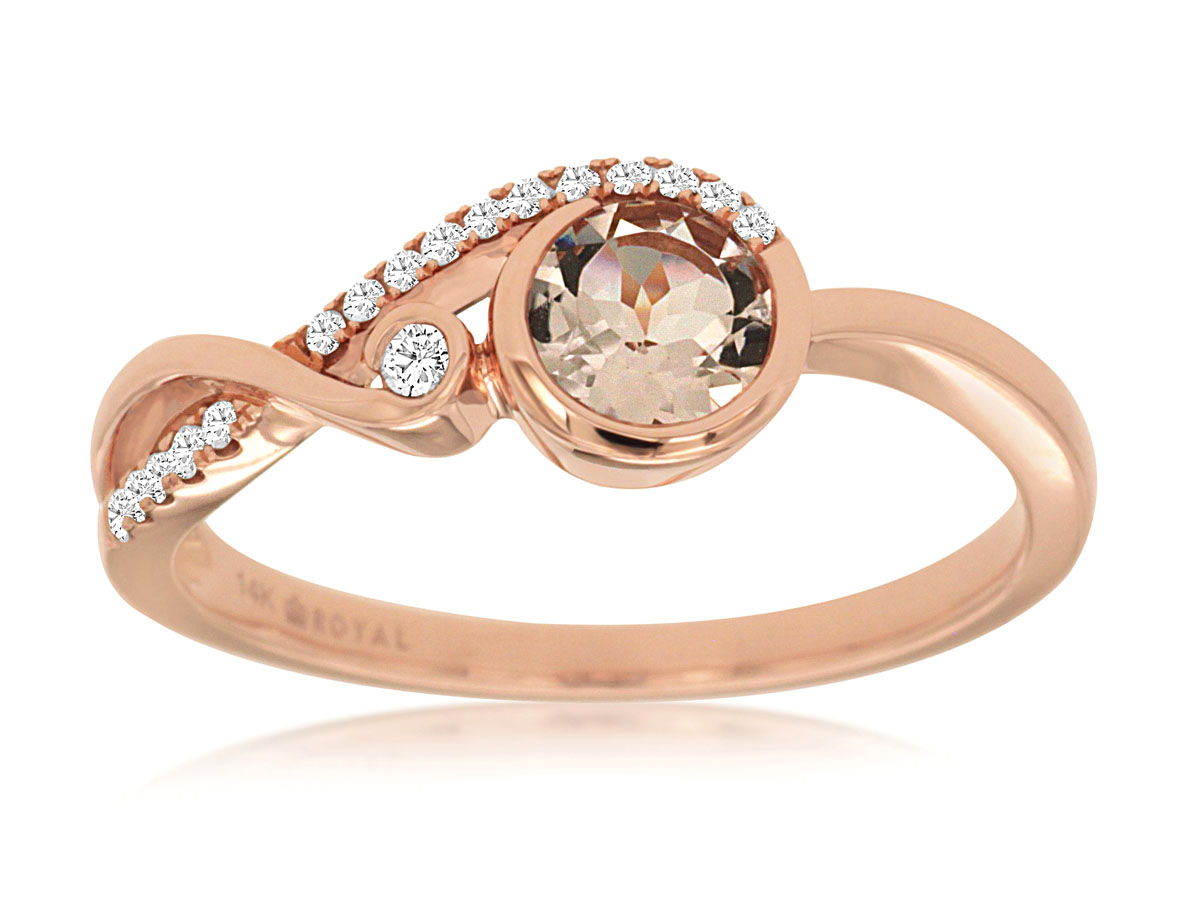 MORGANITE & DIAMOND RING