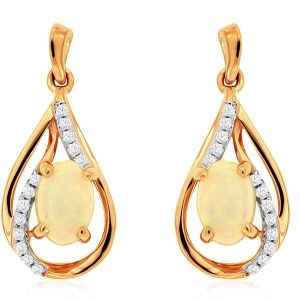 OPAL & DIAMOND EARRING