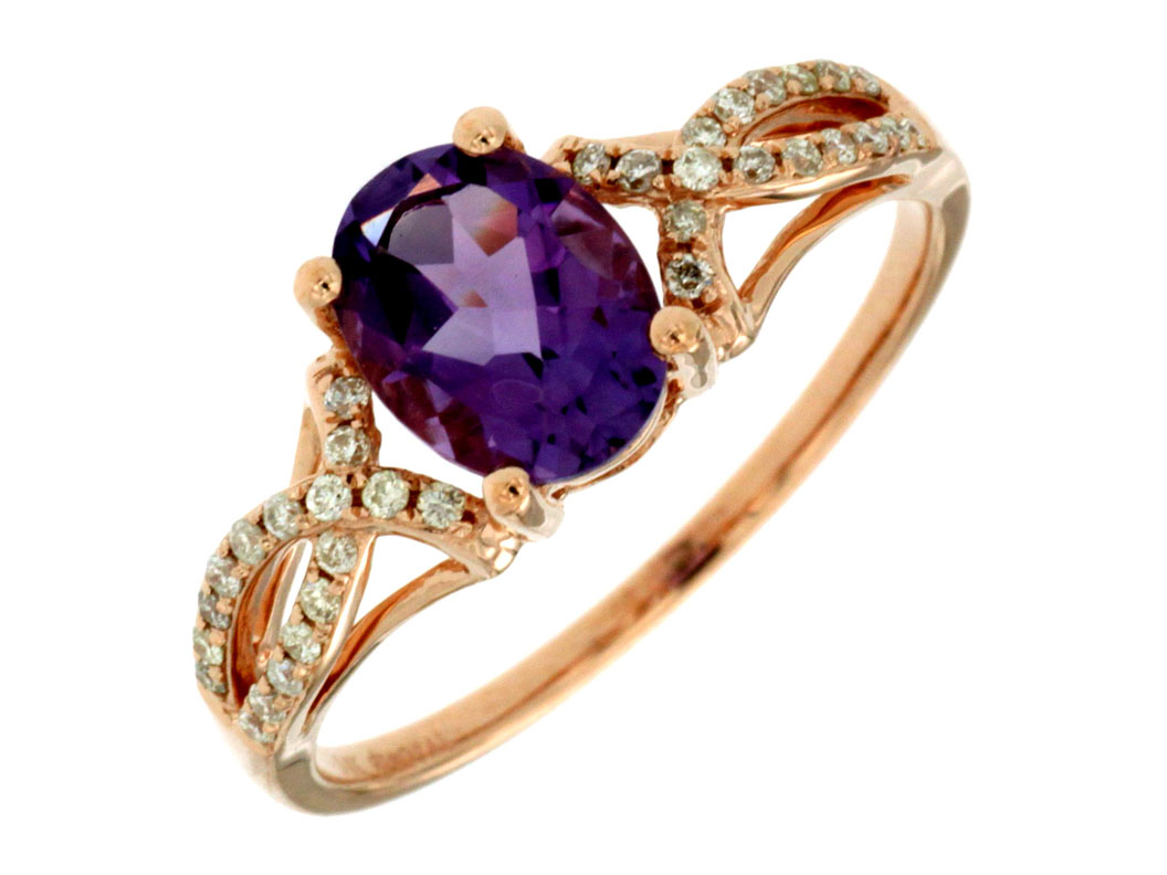 AMETHYST & DIAMOND RING