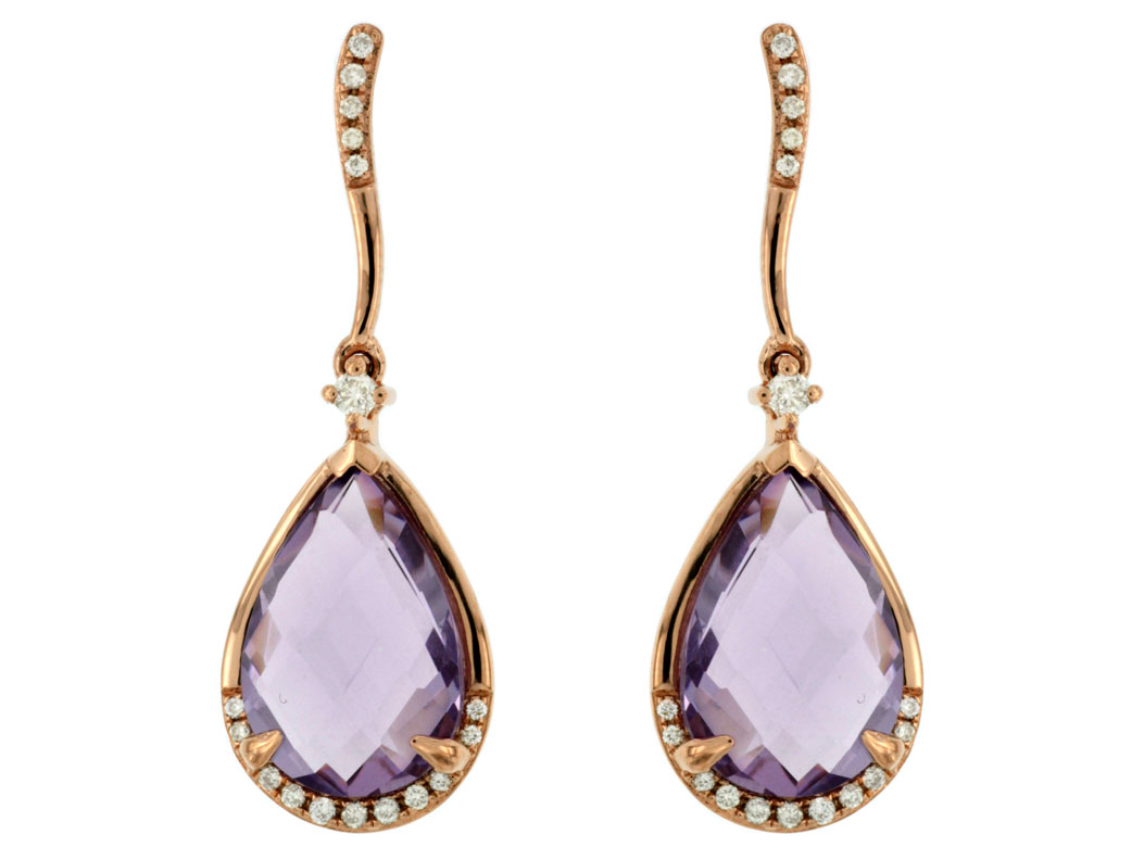 AMETHYST & DIAMOND EARRING