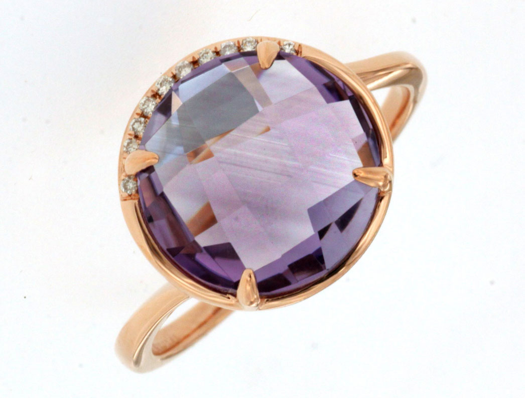 AMETHYST & DIAMOND RING