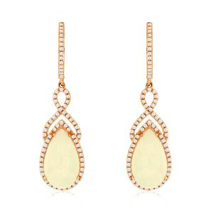 OPAL & DIAMOND EARRING