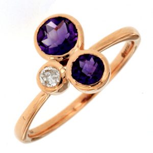AMETHYST & DIAMOND RING