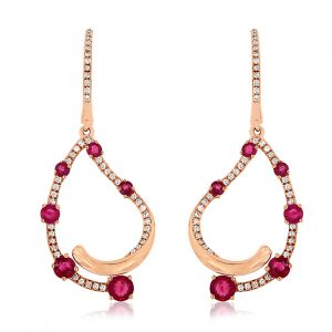 RUBY & DIAMOND EARRING