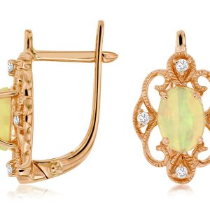 OPAL & DIAMOND EARRING