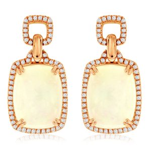 OPAL & DIAMOND EARRING