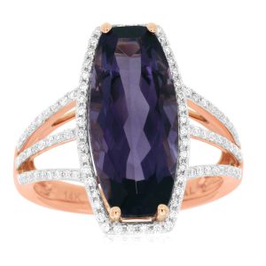 AMETHYST & DIAMOND RING