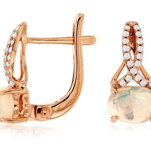 OPAL & DIAMOND EARRING