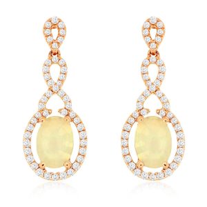 OPAL & DIAMOND EARRING