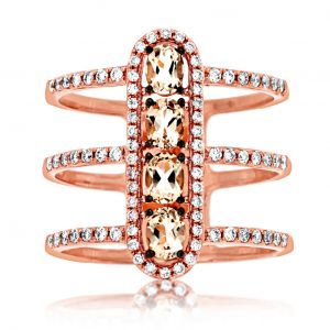 MORGANITE & DIAMOND RING