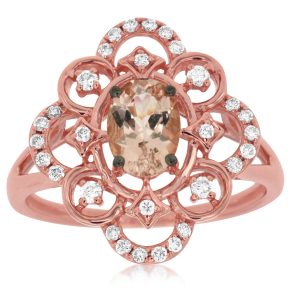 MORGANITE & DIAMOND RING