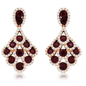 RUBY & DIAMOND EARRING