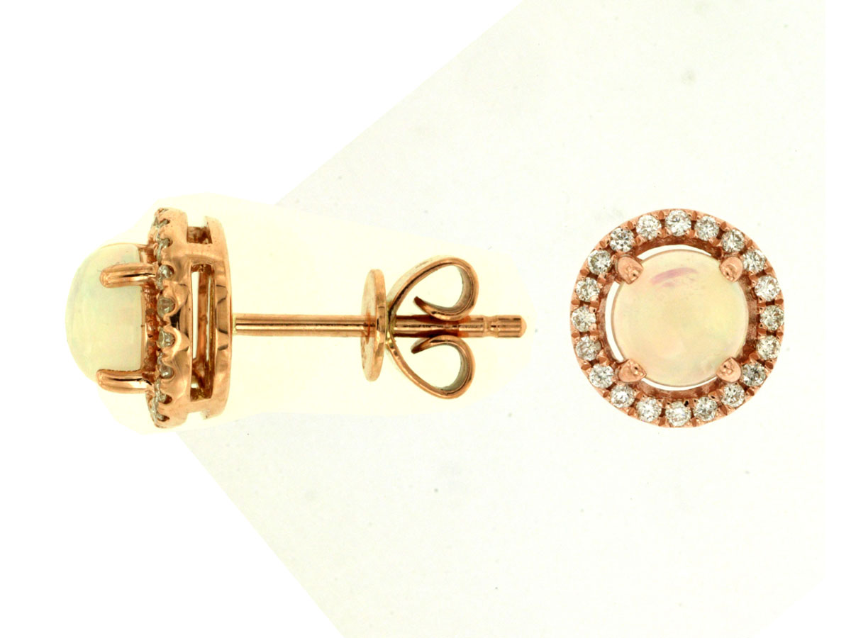 OPAL & DIAMOND EARRING