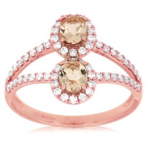 MORGANITE & DIAMOND RING