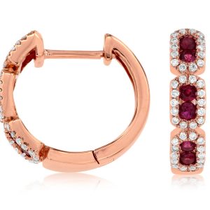 RUBY & DIAMOND EARRING