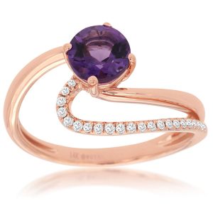 AMETHYST & DIAMOND RING