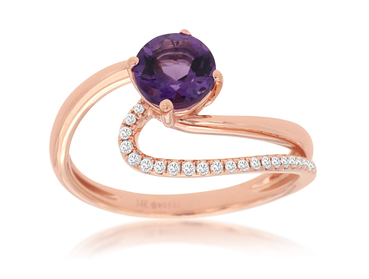 AMETHYST & DIAMOND RING